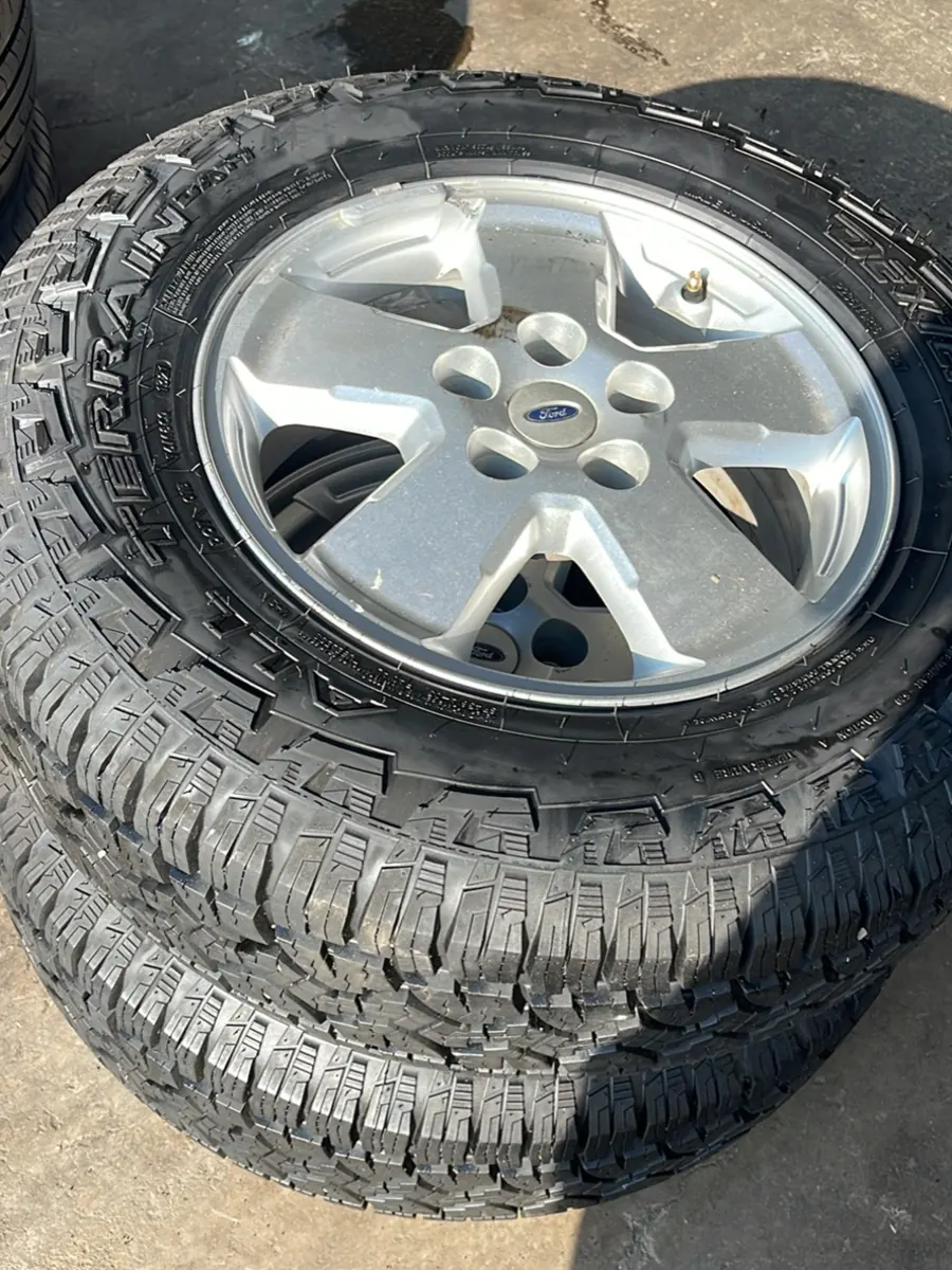 Ford alloy wheel mounted with a new all terrain tire